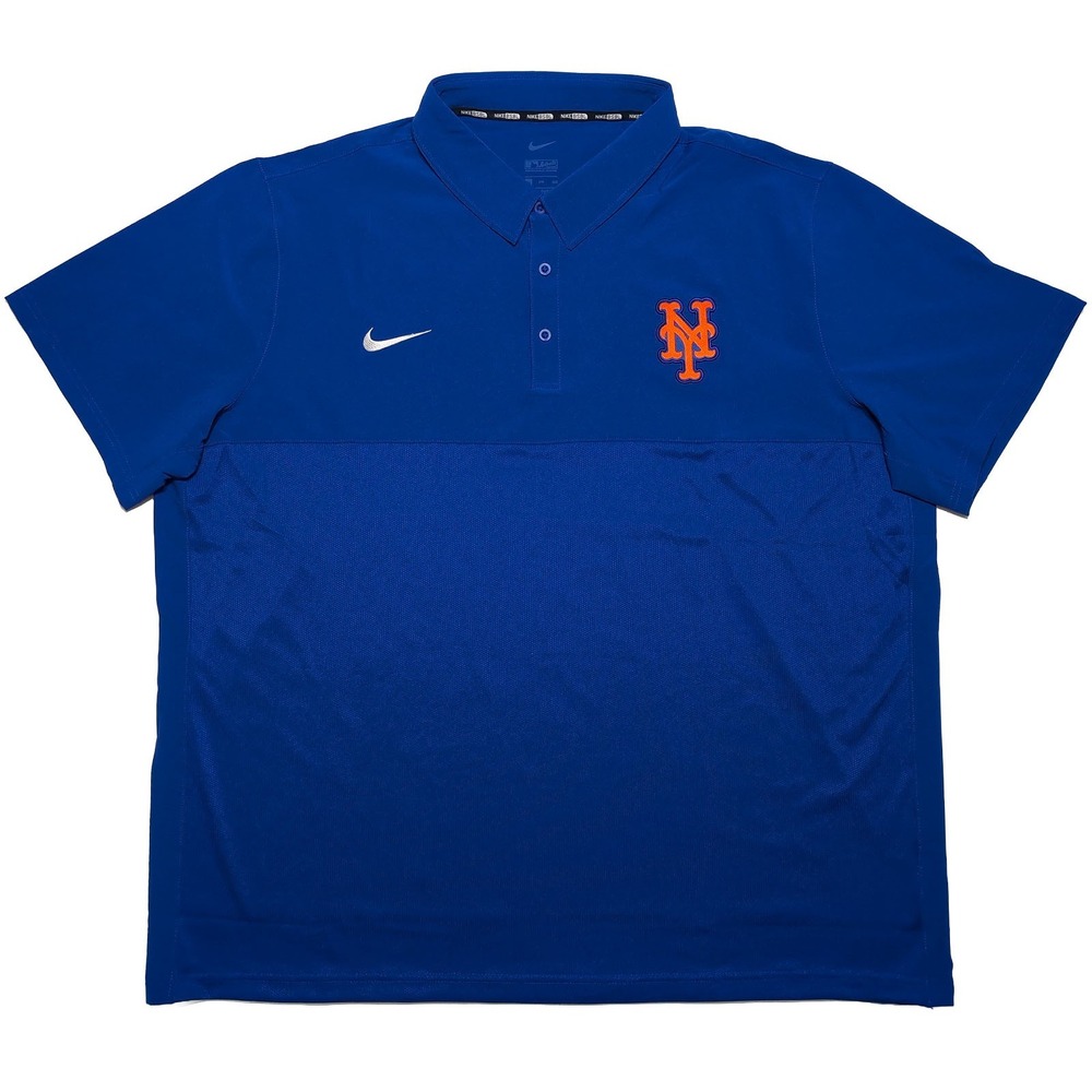 Nike Performance Polo Mens 3XL Blue Excellent New York Mets MLB Athletic Shirt